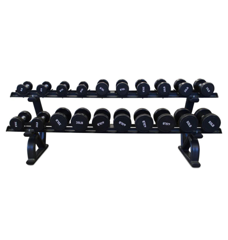 2 Tier Dumbbell Rack with Saddles (holds 5-50lb)
