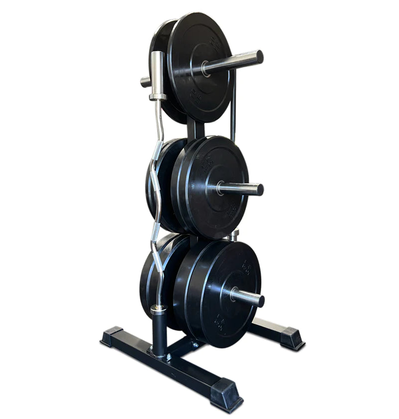 PL7350 Tall Bumper Plate Tree w/ 2 Bar Holders