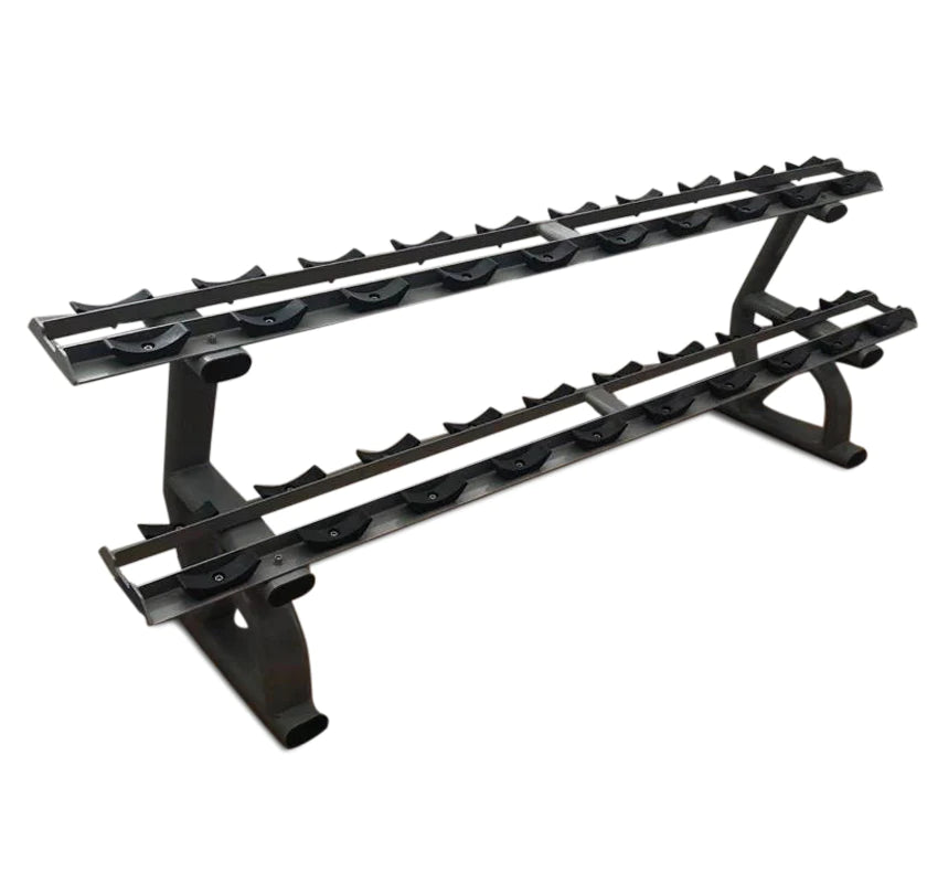 2 Tier Dumbbell Rack with Saddles (holds 5-50lb)