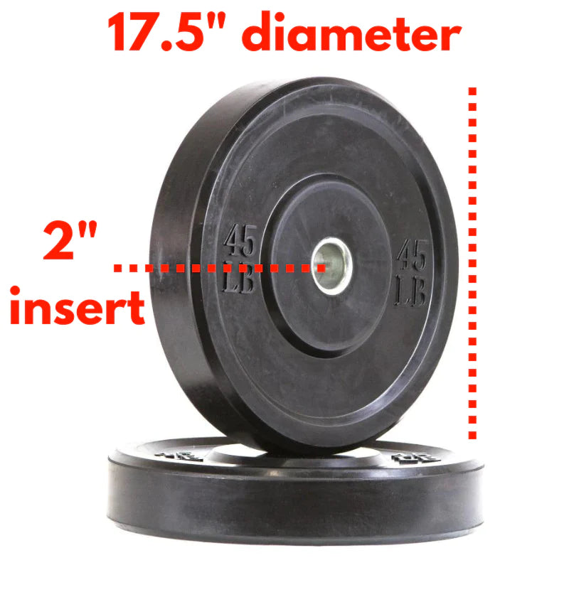 Standard Black Bumper Plates (Pairs)