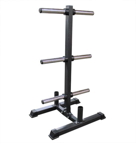 PL7350 Tall Bumper Plate Tree w/ 2 Bar Holders