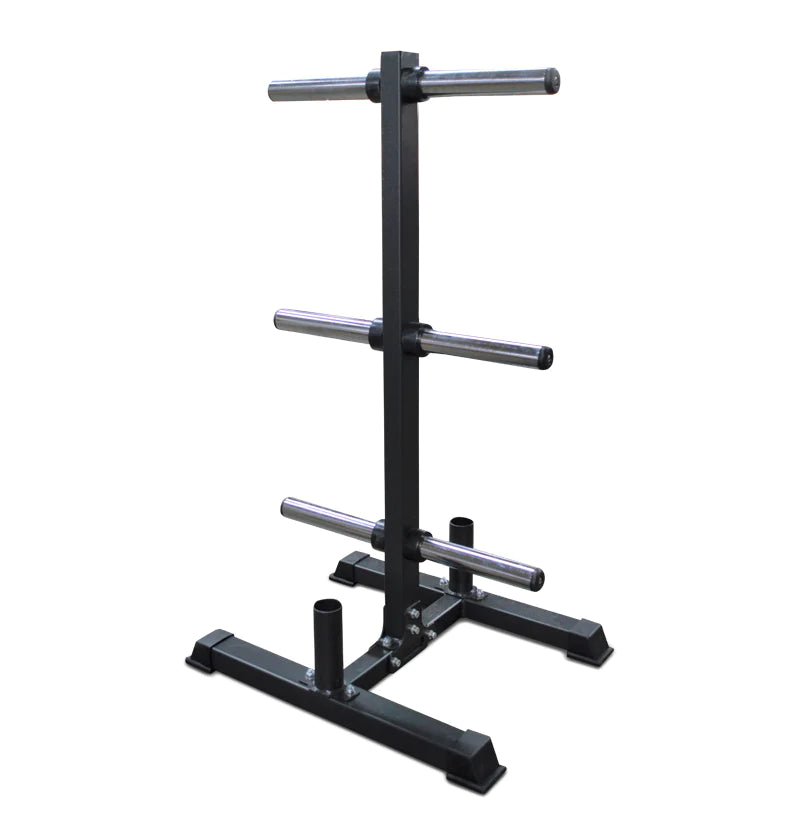 PL7350 Tall Bumper Plate Tree w/ 2 Bar Holders