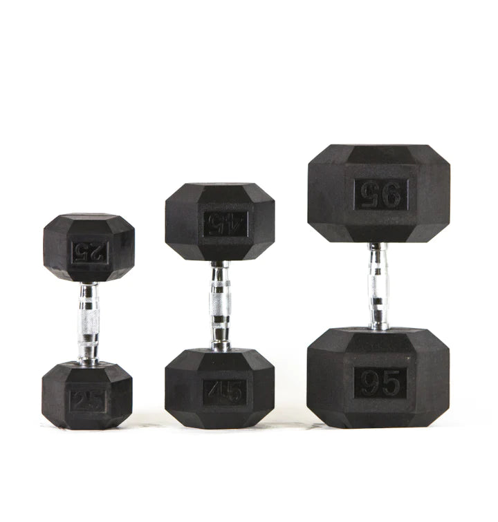 Pairs Rubber Hex Dumbbells (Pairs) $1.69/lb